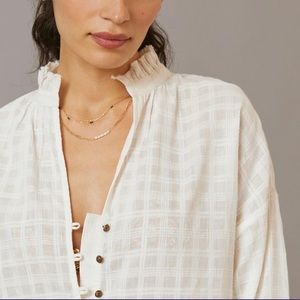 Anthropologie Pilcro Cotton Gauze Buttondown